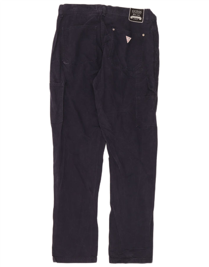 Pantaloni cargo drepti pentru bărbați Guess W32 L32 bleumarin