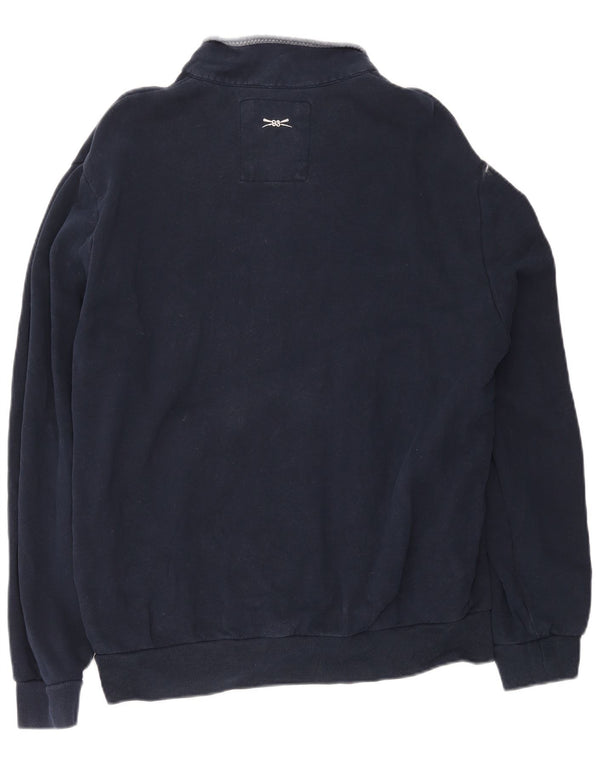 Crew Clothing Hanorac cu fermoar pentru bărbați Pulover XL Bumbac bleumarin