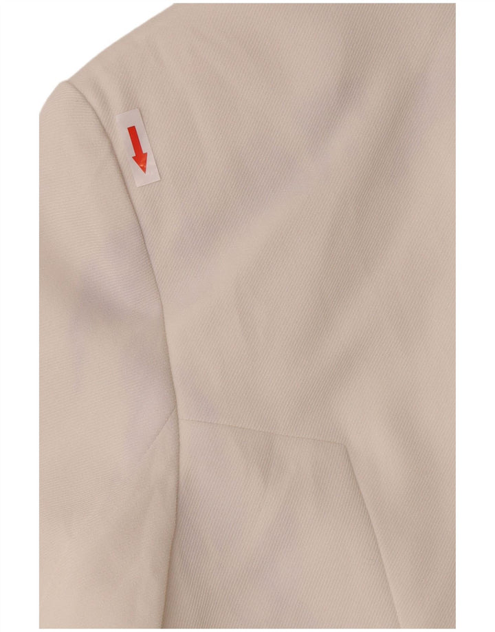 Jachetă Blazer pentru femei Jurgen Michaelsen cu 3 nasturi UK 10 Poliester alb mic