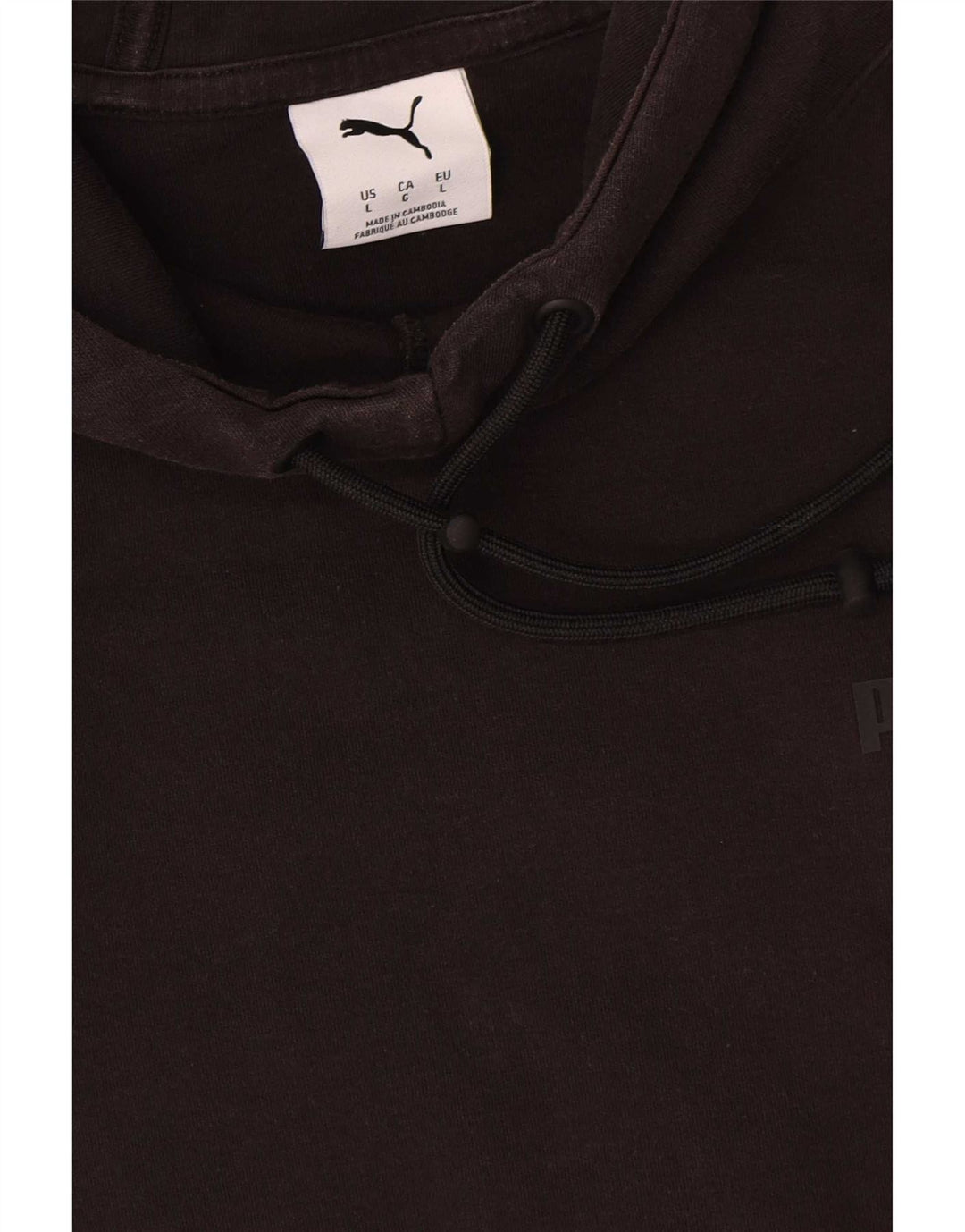 Pulover Puma pentru bărbați, bumbac mare, negru