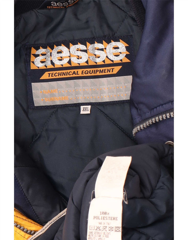 Jachetă de schi pentru bărbați Aesse UK 44 2XL bleumarin poliester color bloc