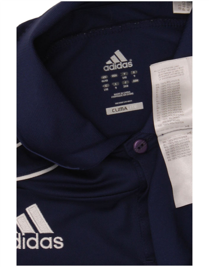Tricou polo ADIDAS Climalite pentru bărbați Marea Britanie 46/48 XL Bleumarin Poliester
