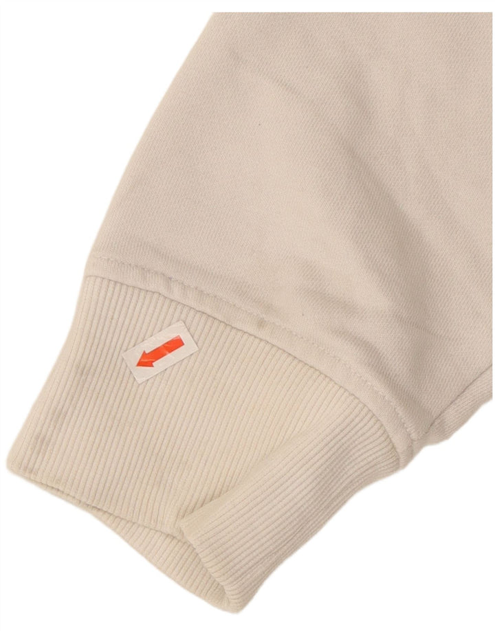 Pulover cu capota cu fermoar grafic FILA pentru bărbați, mare, alb, din bumbac