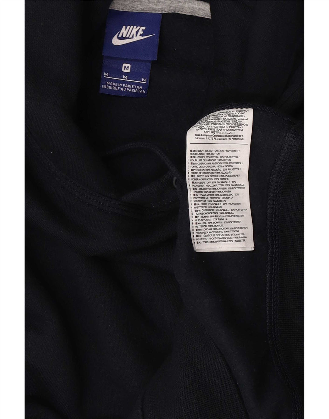 Pulover Nike pentru bărbați, bumbac, albastru bleumarin mediu