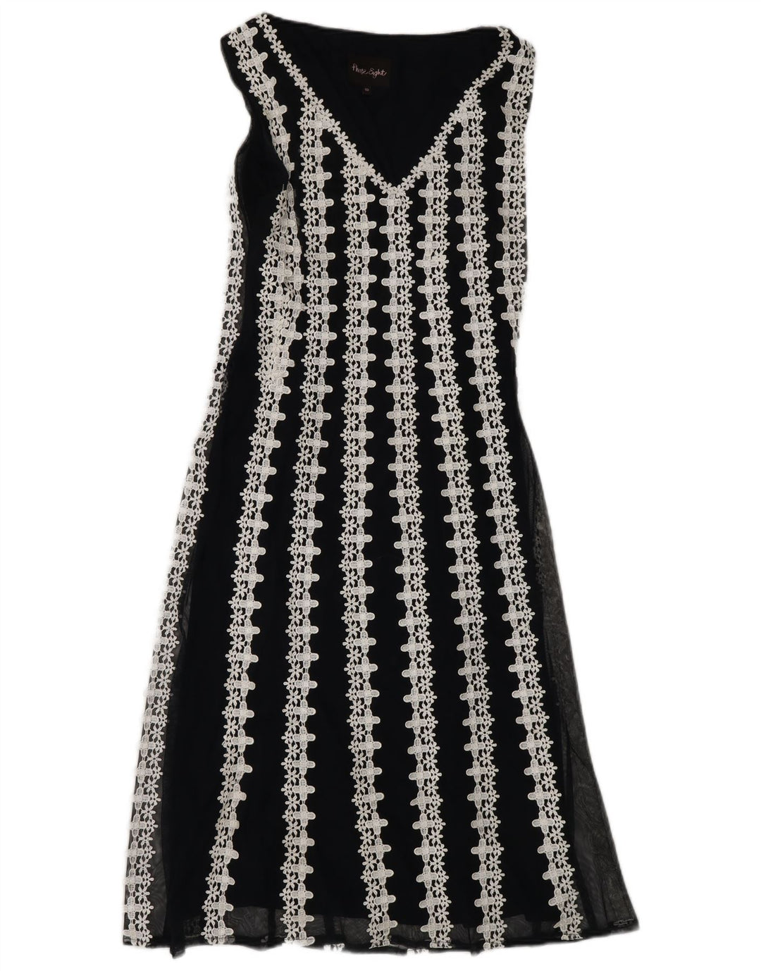 Rochie maxi fără mâneci pentru femei PHASE EIGHT UK 10 mic albastru marin Floral