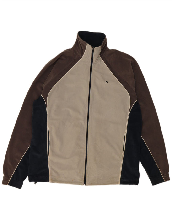 Jachetă de trening pentru bărbați Diadora UK 46 XL Gri poliester color bloc