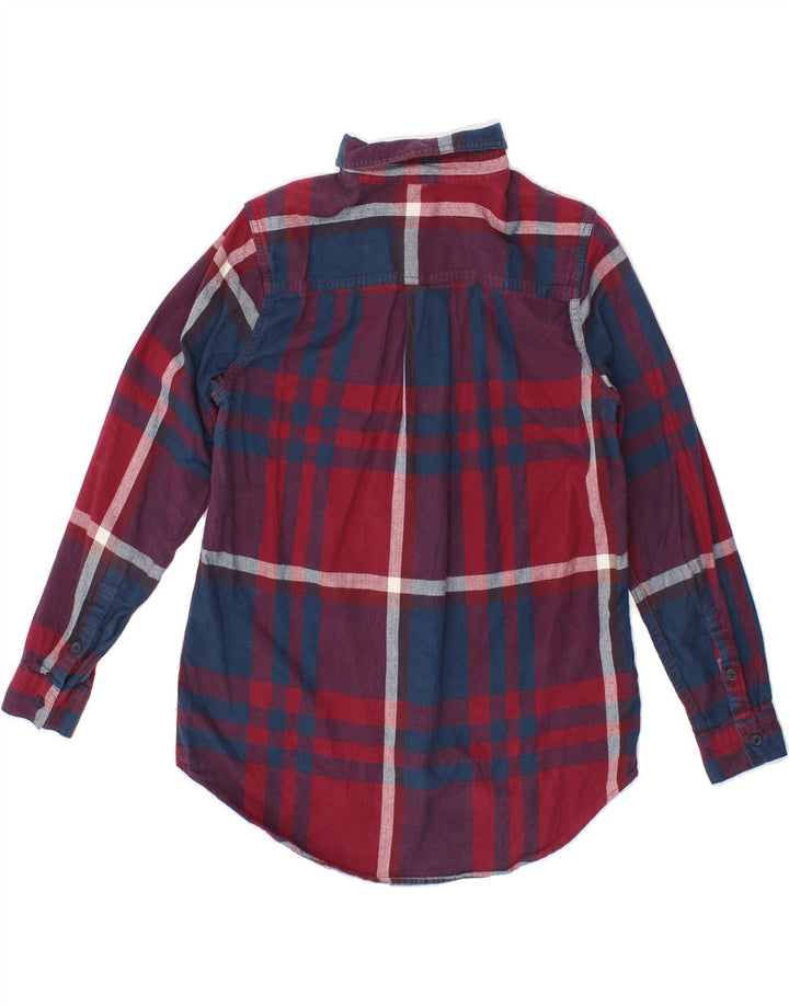 EDDIE BAUER Womens Flannel Shirt UK 10 Small Red Check Cotton Vintage Eddie Bauer and Second-Hand Eddie Bauer from Messina Hembry 