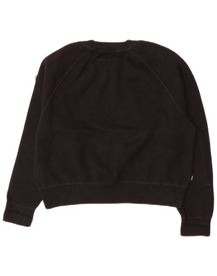 SUPERDRY Pulover oversize crop pentru femei UK 10 Bumbac negru mic