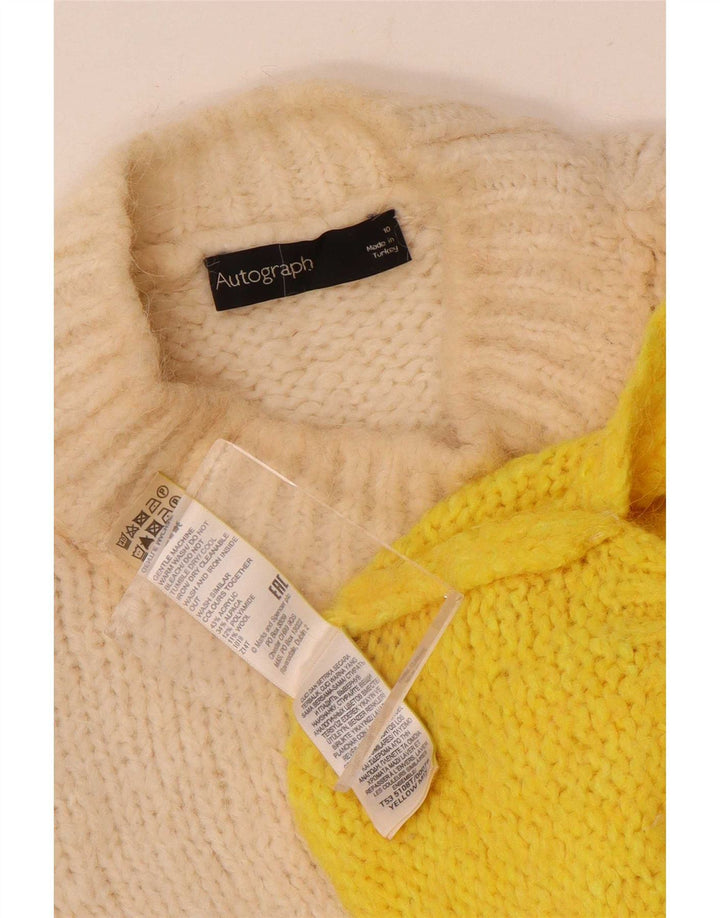 Pulover cu gât țestoasă pentru femei Marks & Spencer UK 10 Small Off White