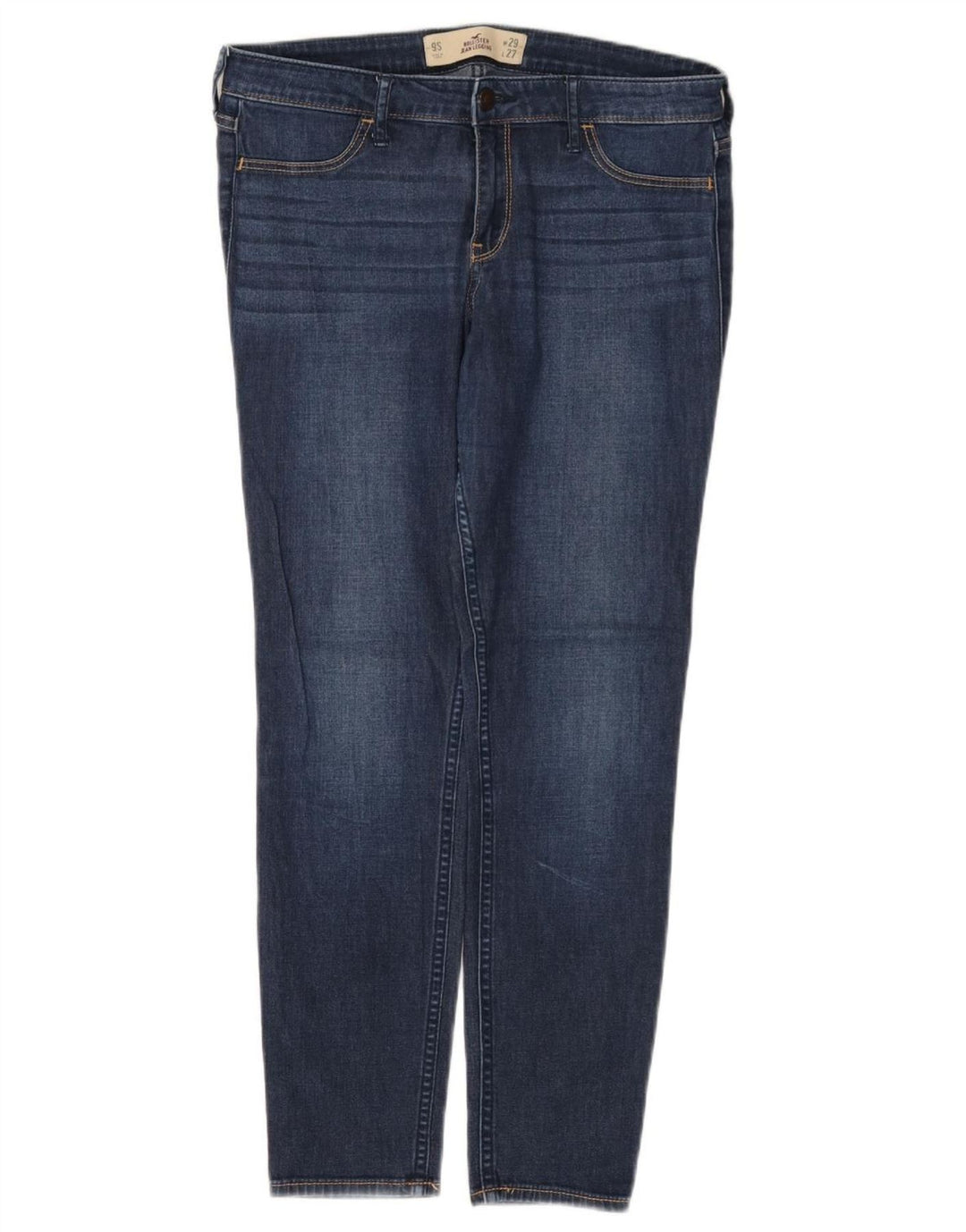 Blugi cu jambiere pentru femei HOLLISTER US 9 Medium W29 L27 Bumbac albastru