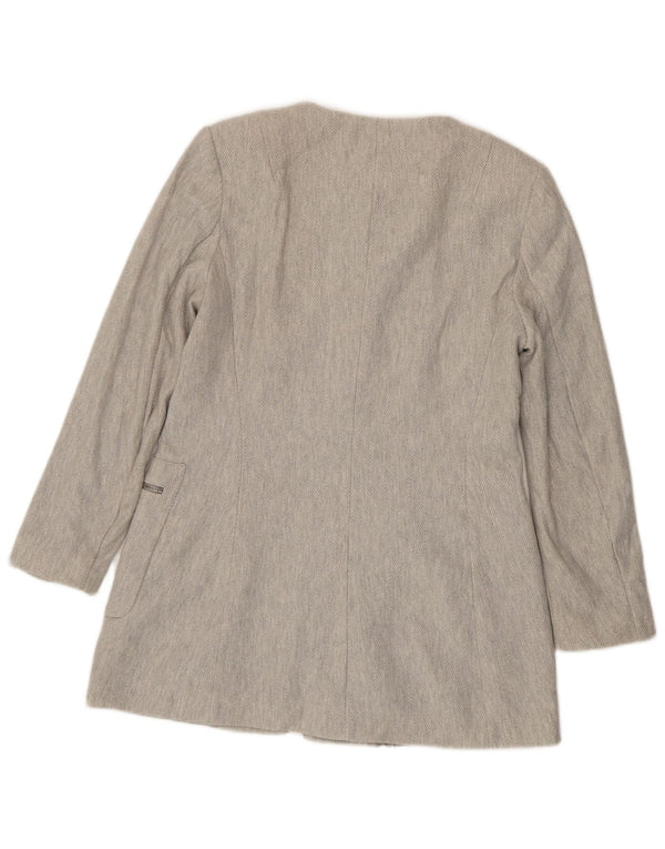 Jachetă pentru femei Zara, cu fermoar complet, UK 18 XL, bumbac cu țesătură gri