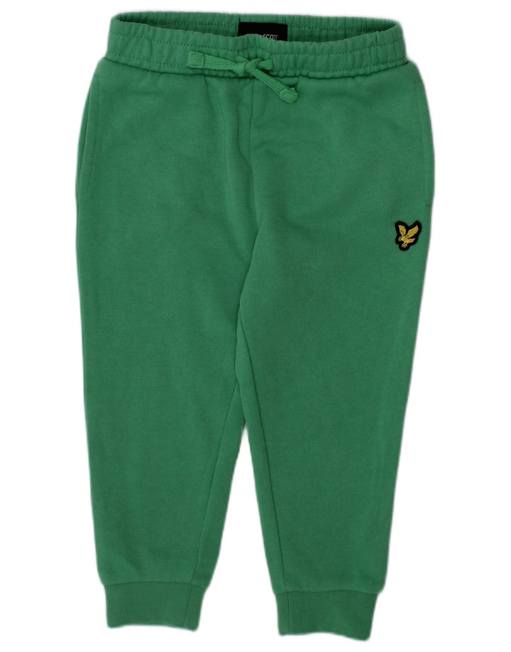 Pantaloni de trening Lyle & Scott pentru fetite 18-24 luni bumbac verde