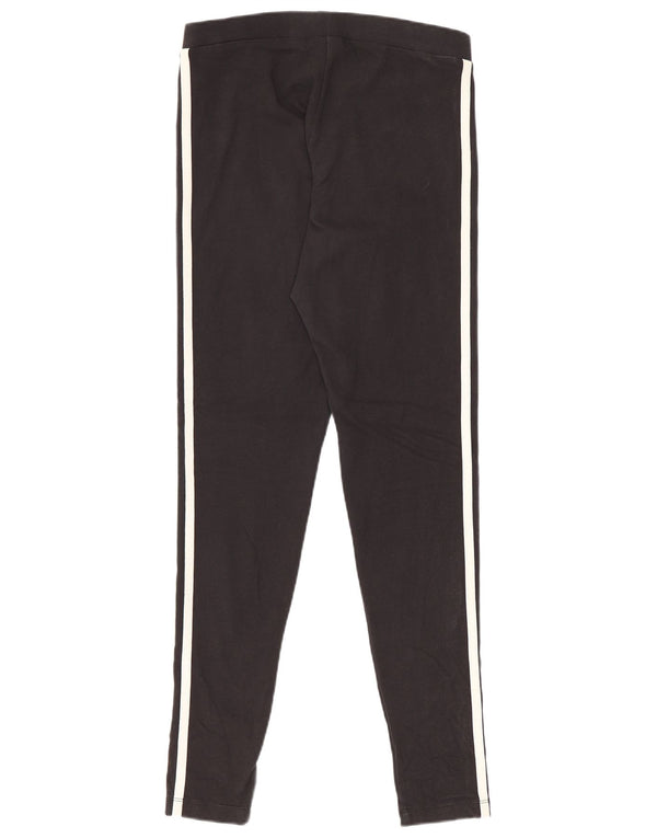 Leggings pentru femei Adidas UK 10 mic bumbac negru