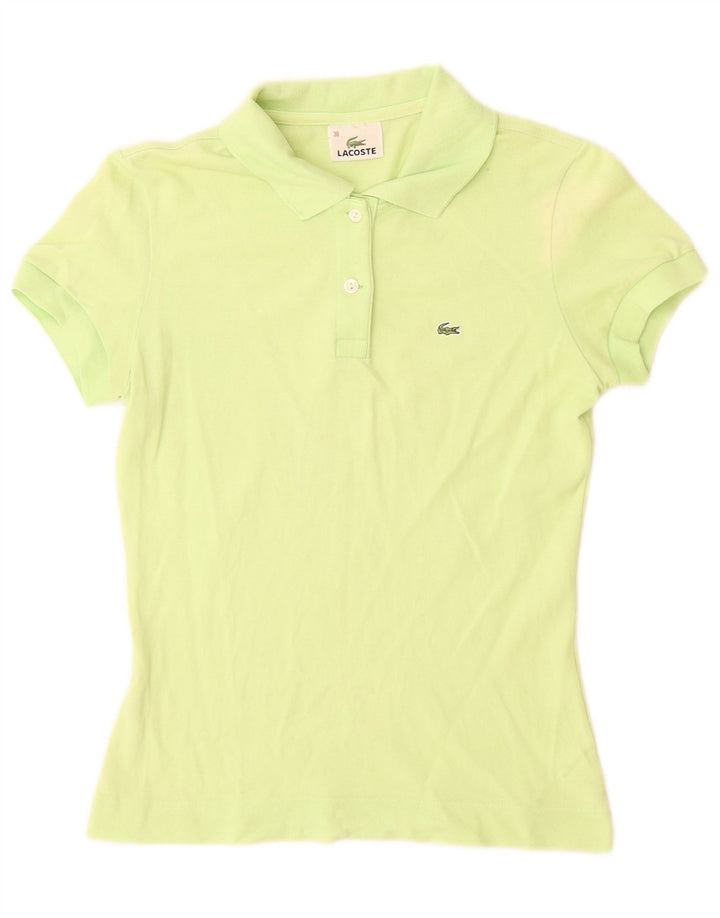 Tricou polo Lacoste pentru femei Mărimea 38 bumbac verde mediu