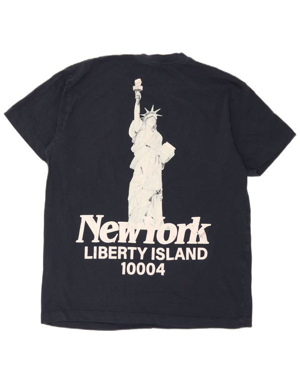 Tricou grafic Jack & Jones pentru bărbați Top 2XL bumbac bleumarin