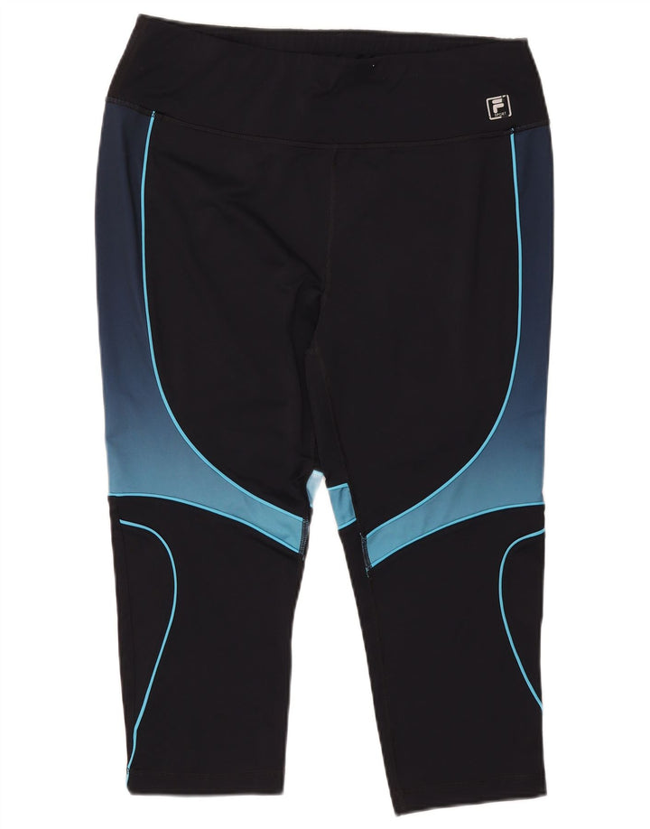 Leggings Capri Fila pentru femei UK 18 XL Poliester negru color bloc