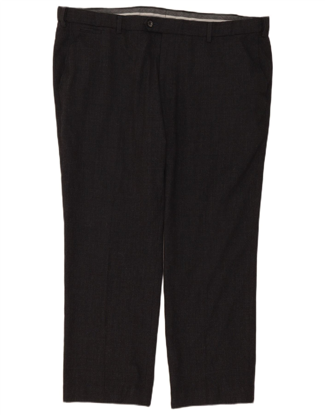Marks & Spencer Pantaloni de costum drepți croiți pentru bărbați L42 L29 gri check