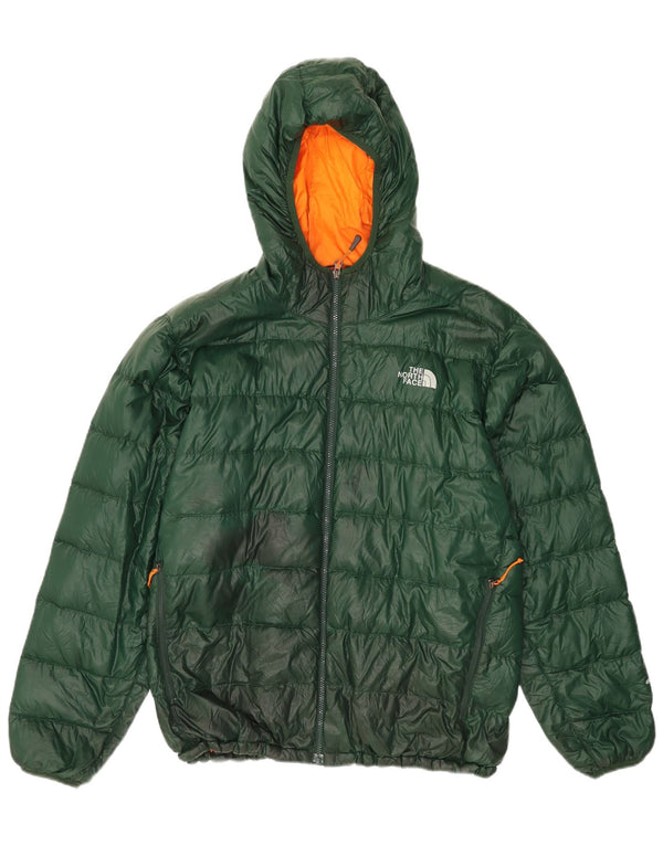 Jachetă căptușită cu glugă The North Face pentru bărbați UK 42 XL, nailon verde