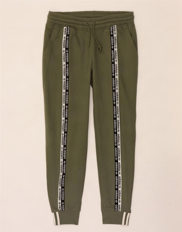 Pantaloni de trening pentru femei Adidas Pantaloni de jogging UK 12 Medium Khaki Colorblock