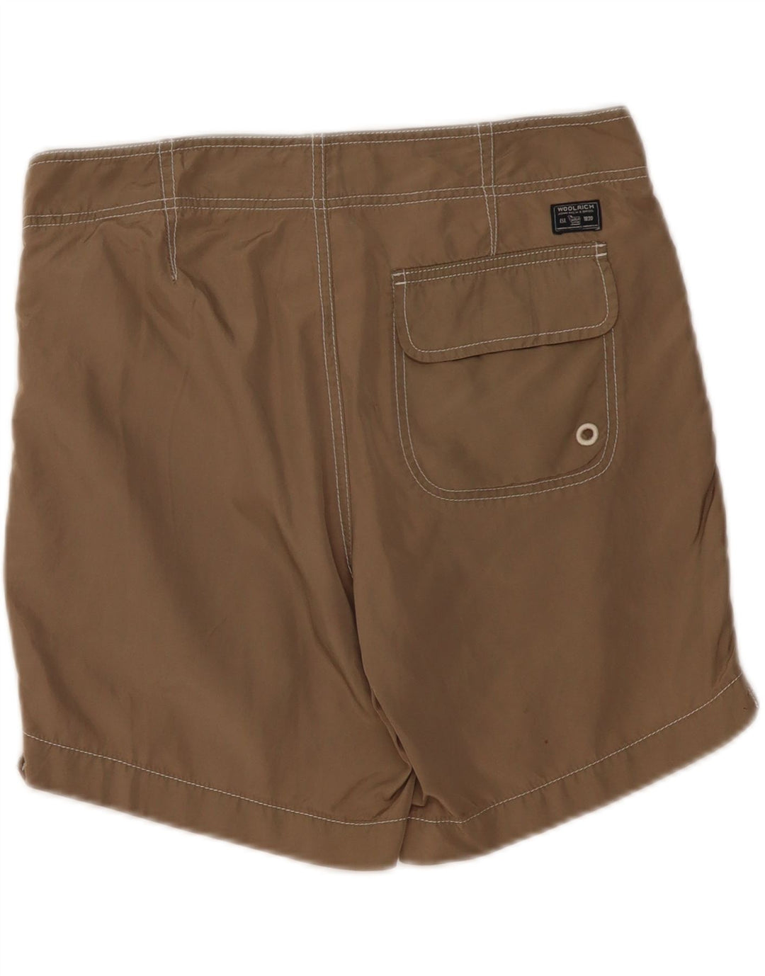 Pantaloni scurți de înot Woolrich pentru bărbați, maro mediu, poliester