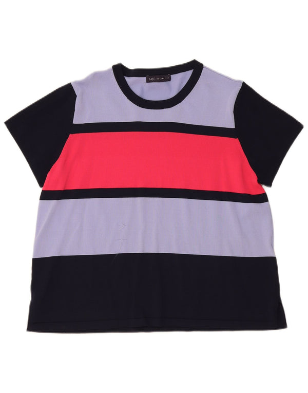 Tricou pentru femei Marks & Spencer Top UK 20 2XL Multicolore cu dungi