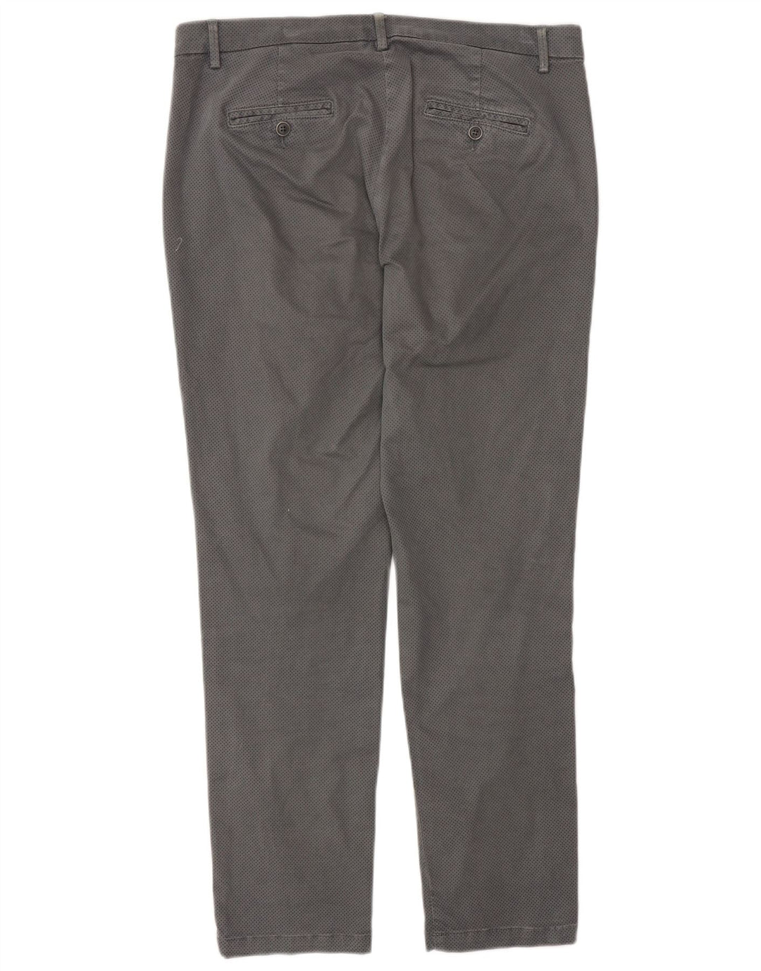 Pantaloni chino subțiri pentru femei BENETTON UK 12 Medium W32 L28 Gri pete