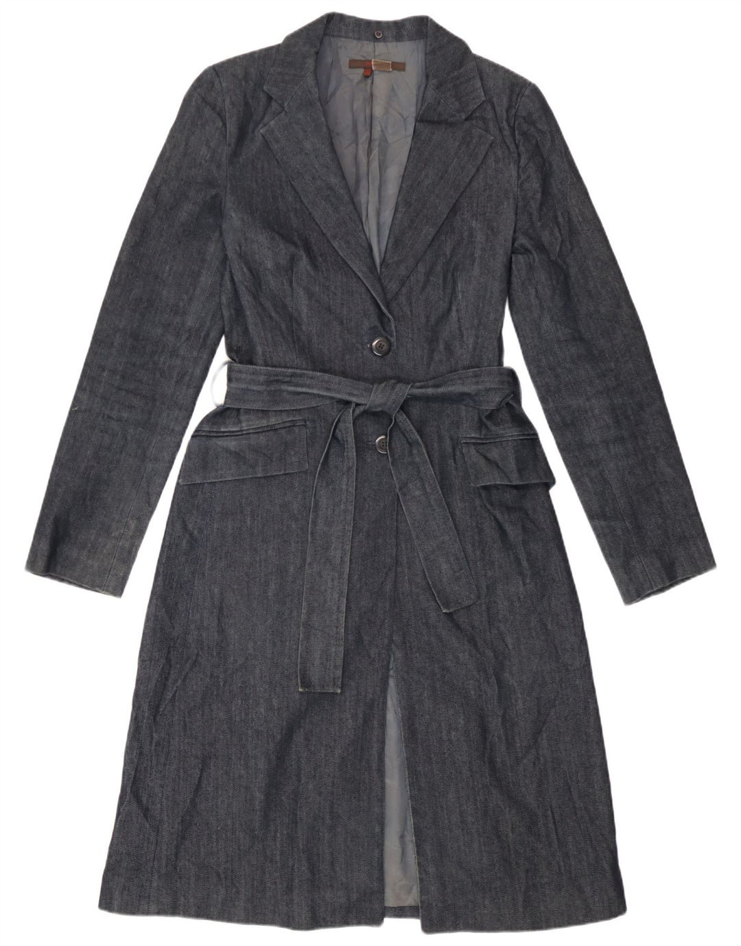 Pardesiu pentru femei Zara UK 12 Medium Bleumarin Bumbac