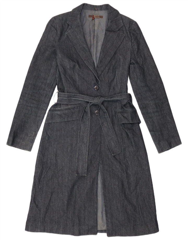 Pardesiu pentru femei Zara UK 12 Medium Bleumarin Bumbac
