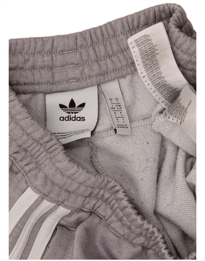 Pantaloni de trening Adidas pentru bărbați Joggeri mari, gri, poliester