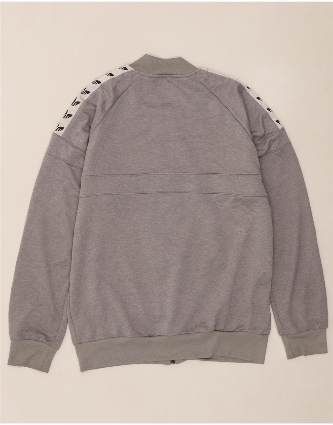 Jachetă de top pentru trening grafic ADIDAS pentru bărbați, mare, gri, poliester color bloc