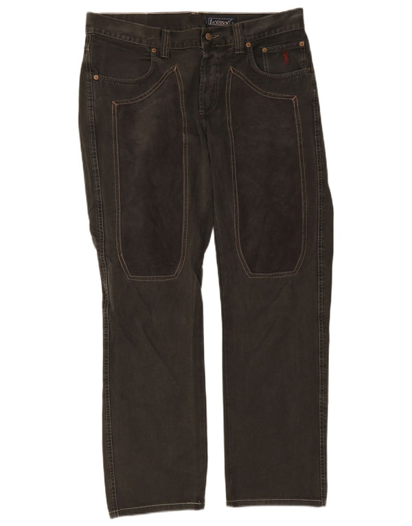 Pantaloni casual drepti pentru bărbați Jeckerson W34 L30 bumbac gri