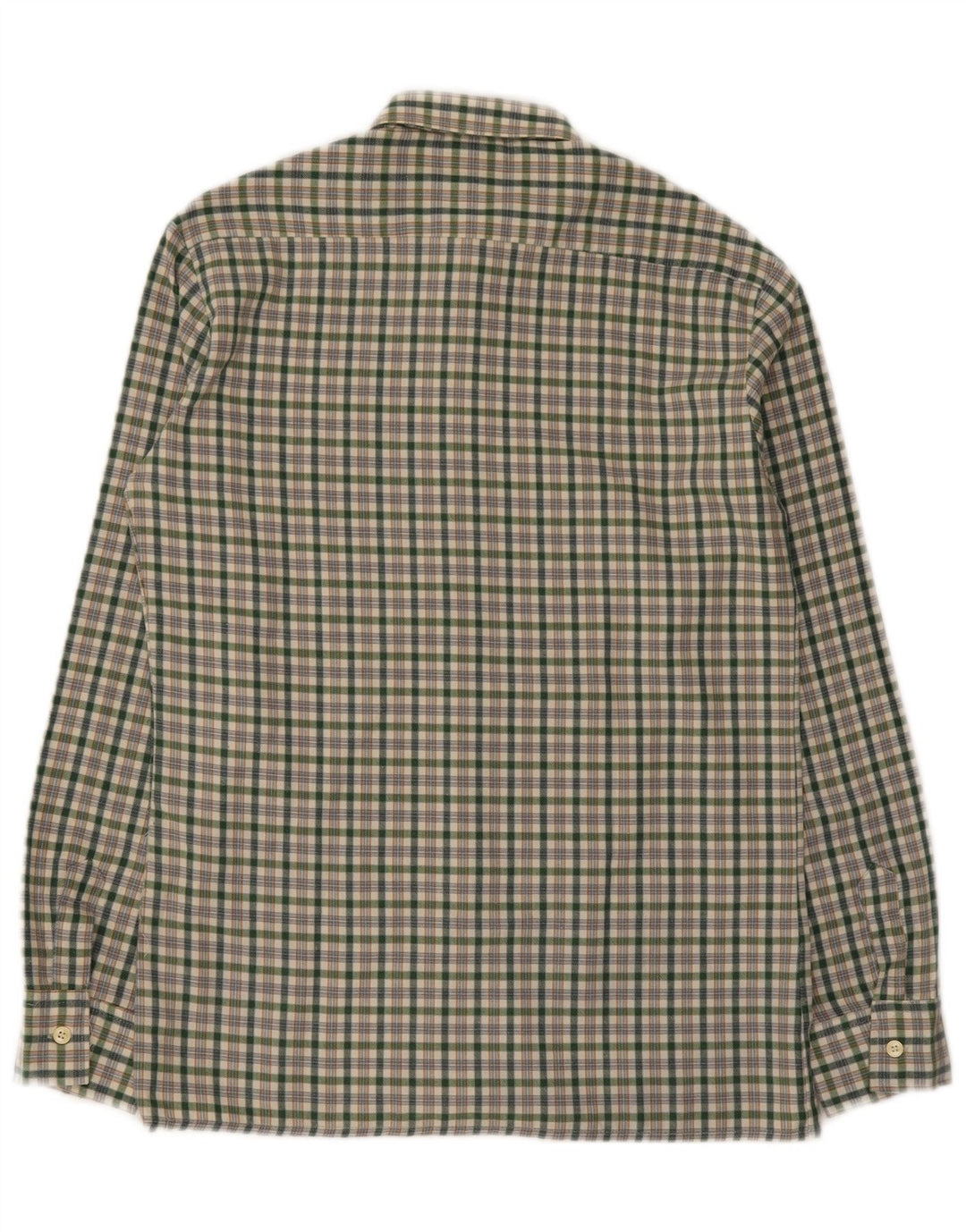 Cămașă de flanel vintage pentru bărbați, poliester cu carouri mici, verde