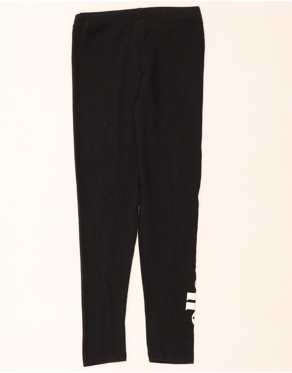 Leggings cu grafic pentru femei Ellesse UK 14, bumbac mediu negru