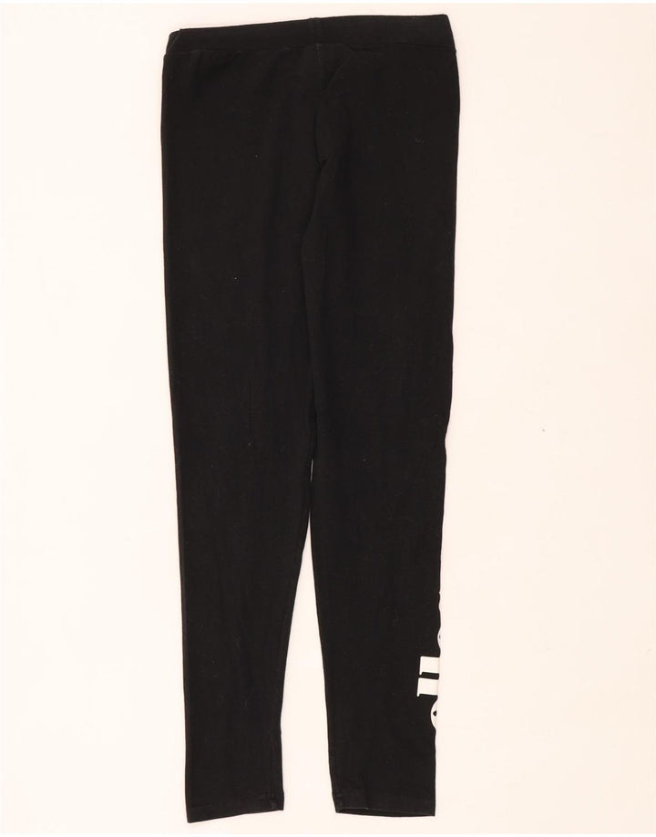 Leggings cu grafic pentru femei Ellesse UK 14, bumbac mediu negru