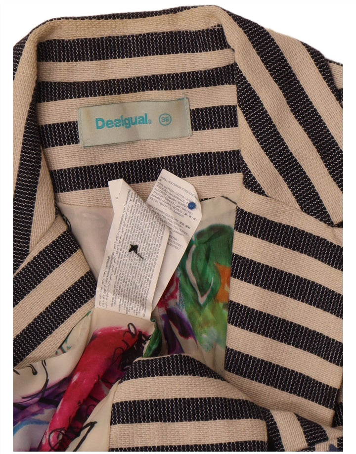 Jachetă Blazer Desigual pentru femei cu grafică EU 38 Medium Bleumarin cu dungi