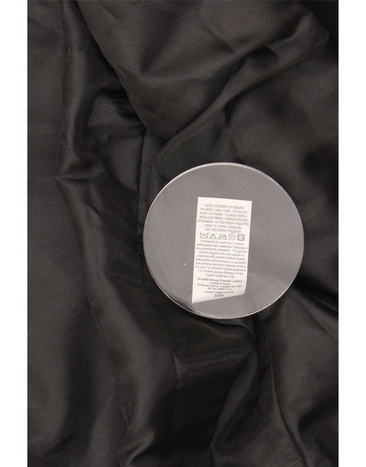 Jachetă Blazer pentru femei Topshop UK 12 Lână neagră medie