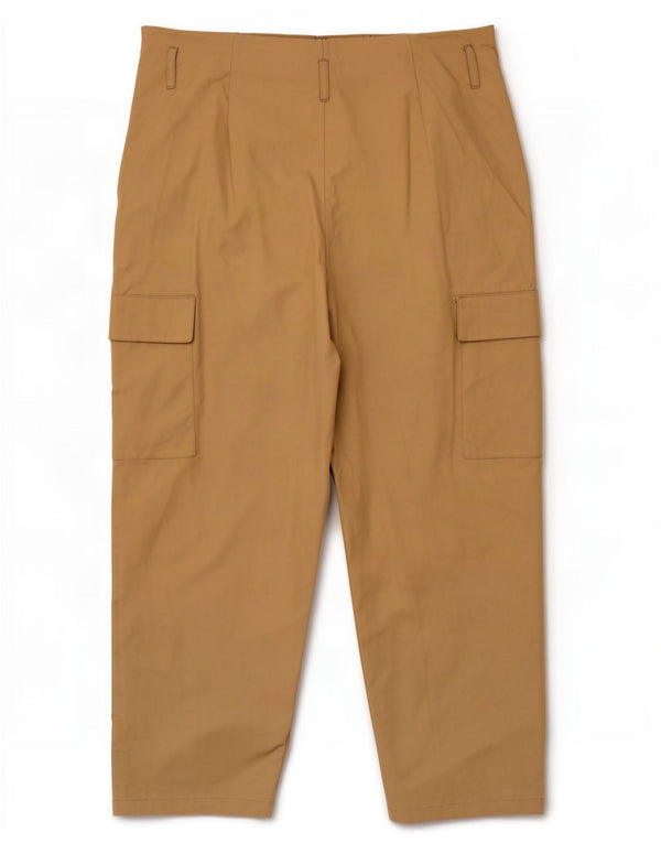 Pantaloni cargo pentru femei cu talie înaltă Zara XL W32 L26 bumbac bej
