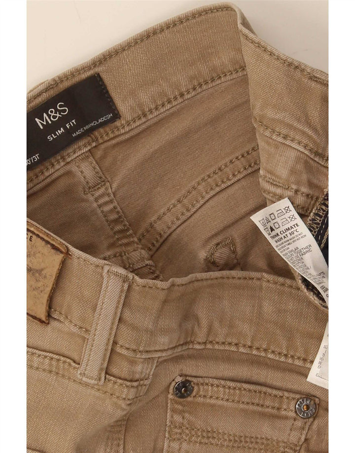 Blugi slim pentru bărbați Marks & Spencer W30 L31 maro bumbac