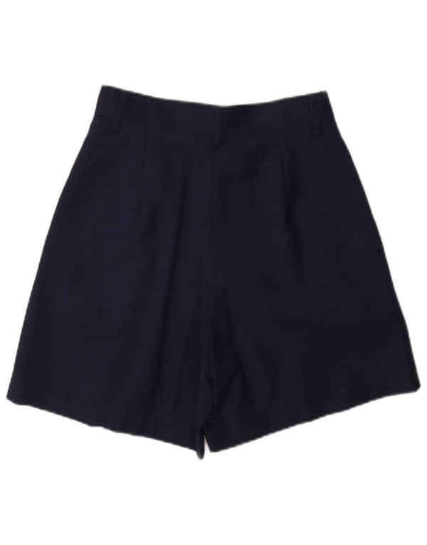 Pantaloni scurți casual Benetton pentru femei cu talie înaltă IT 40 Small W26 bleumarin
