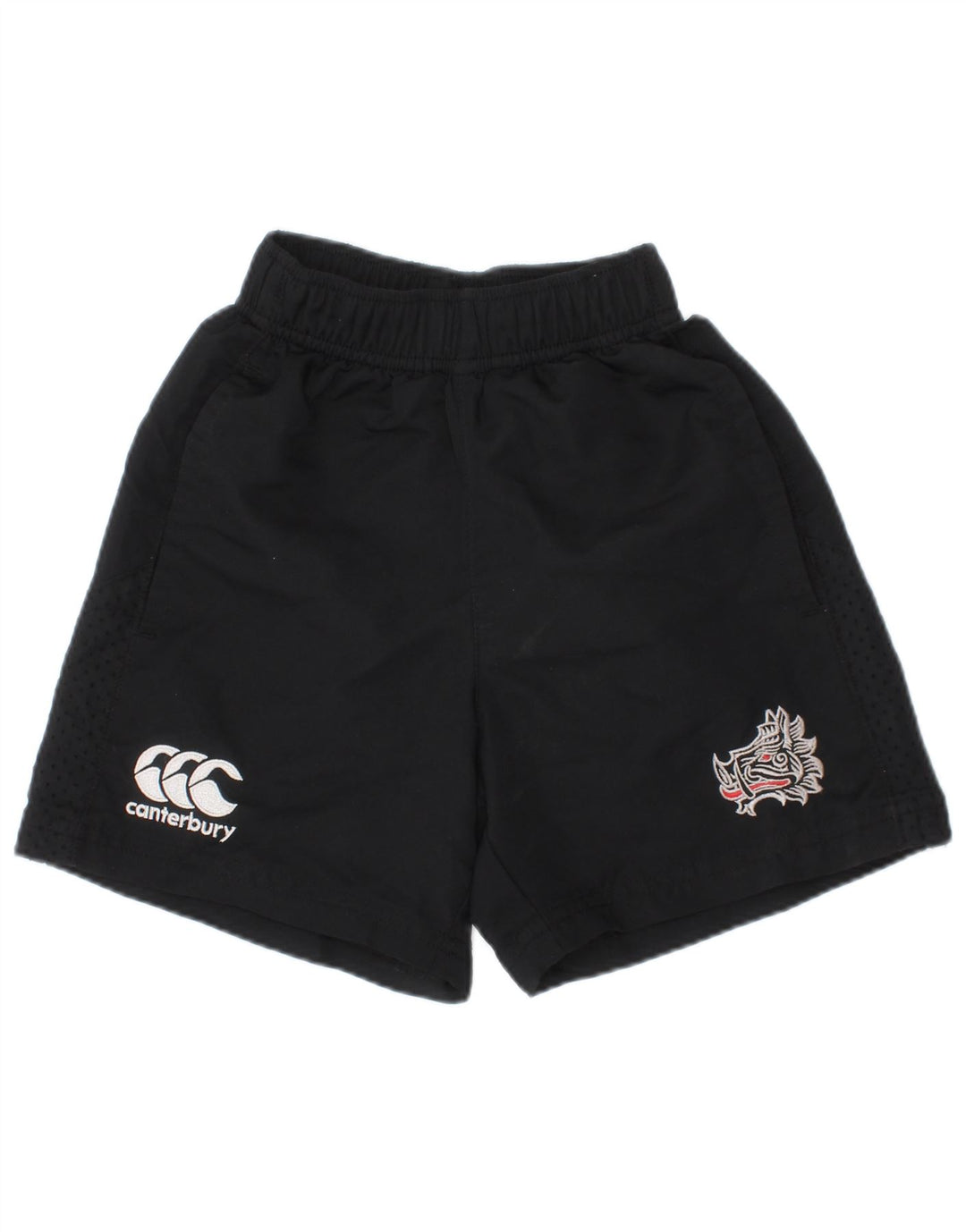 Pantaloni scurți sport grafic Canterbury pentru băieți 3-4 ani negru