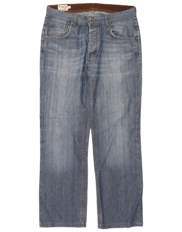 Blugi drepți Massimo Dutti pentru bărbați EU 44 Large W34 L34 Blue Bumbac