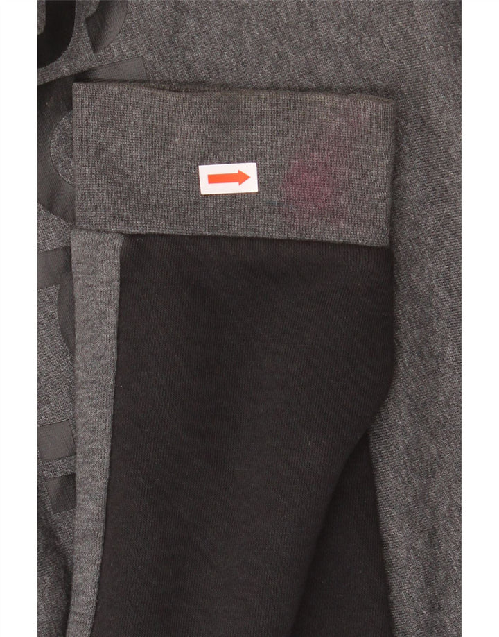 ADIDAS Mens Graphic Sweatshirt Jumper Small Grey Colourblock Cotton Vintage Adidas and Second-Hand Adidas from Messina Hembry 