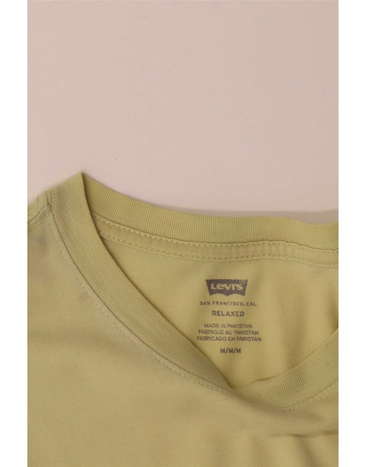 Tricou Relaxat Levi's pentru bărbați Top din bumbac galben mediu