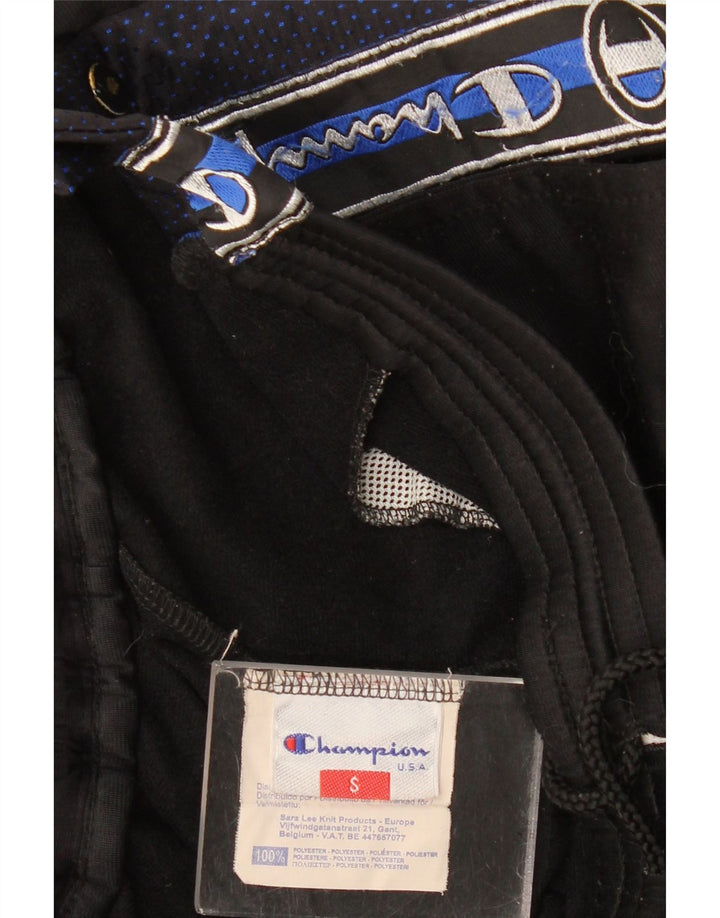 Pantaloni de trening grafic pentru bărbați Champion, poliester negru mic