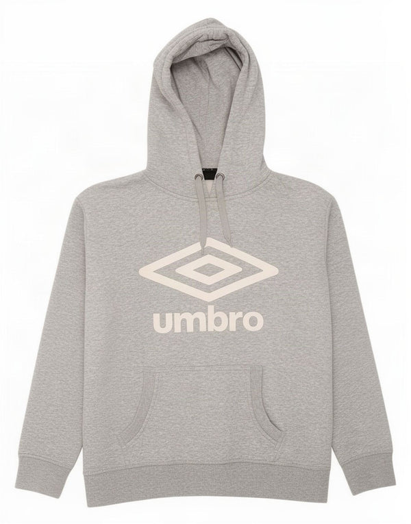 Pulover Umbro pentru damă cu hanoră cu grafică UK 14, bumbac cu pete gri mediu