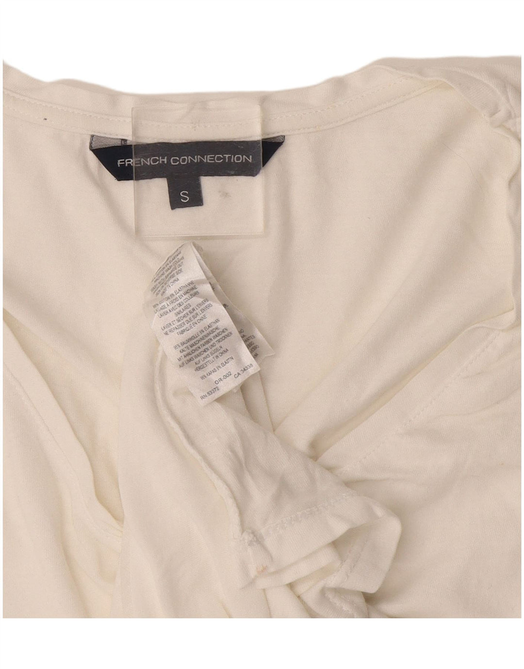 Tricou pentru femei French Connection Top UK 10 Small White Bumbac