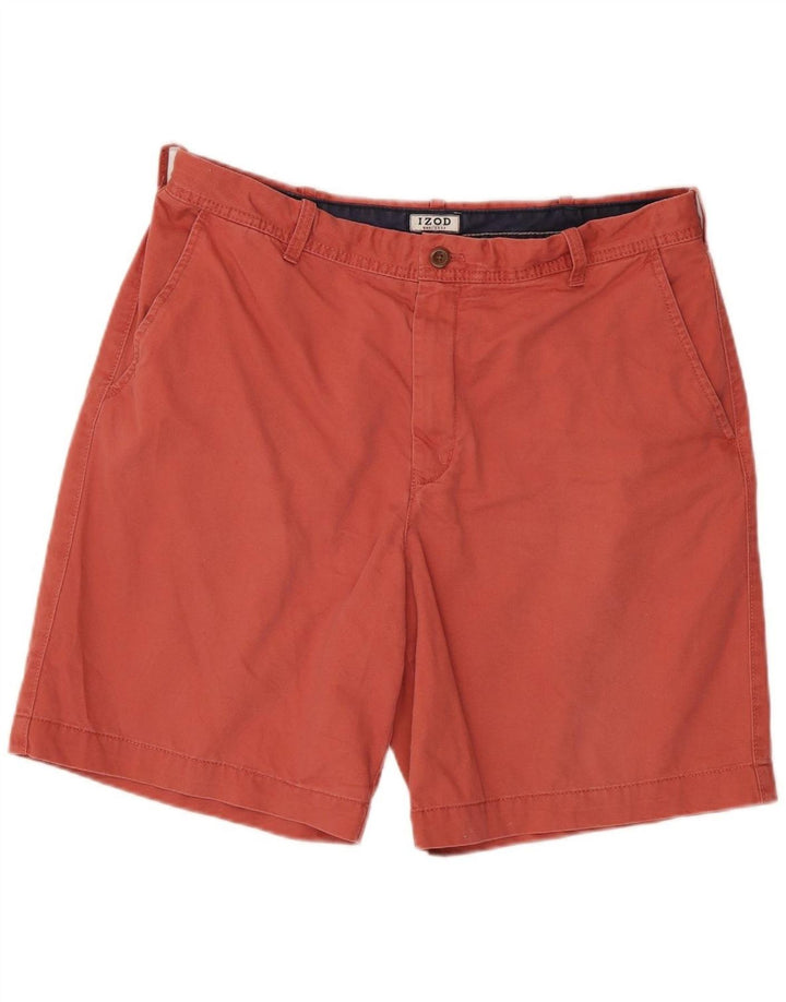 IZOD Mens Chino Shorts W36 Large  Pink Cotton
