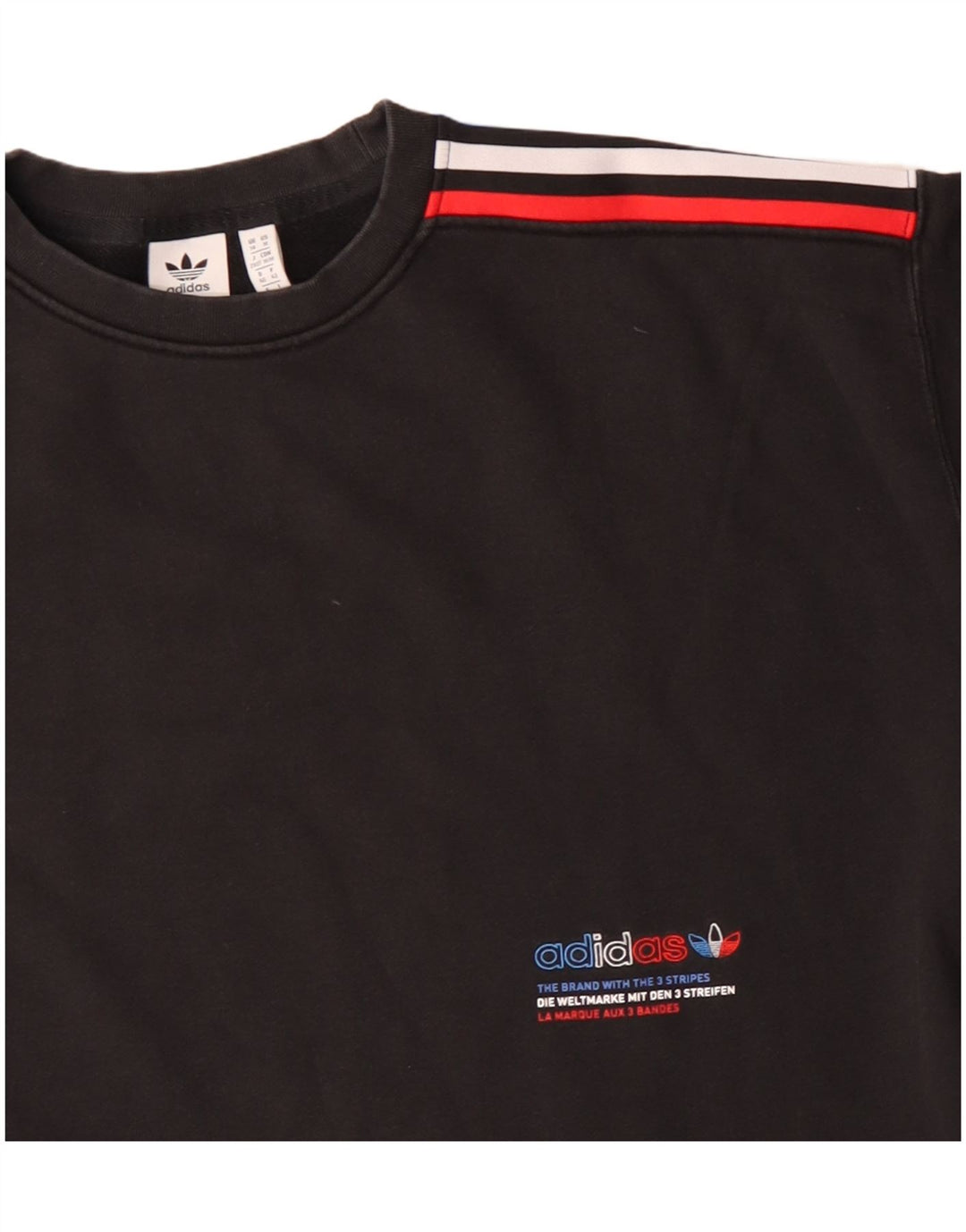 Pulover pentru femei Adidas, cu trei dungi, UK 14, mare, negru