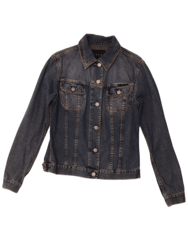 Jachetă de blugi pentru femei SISLEY UK 10 mic bumbac bleumarin