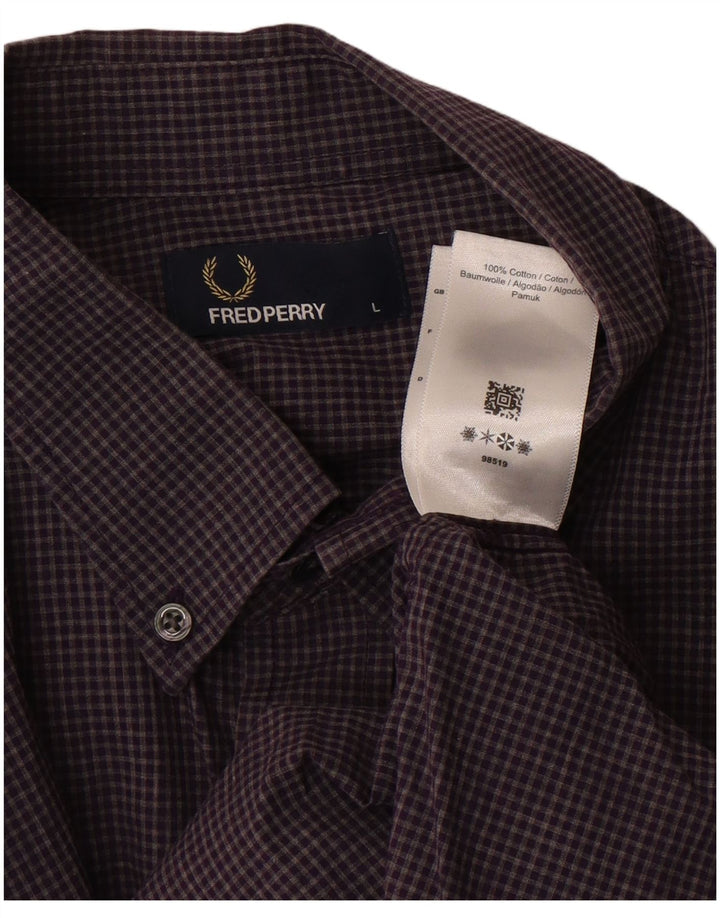 Cămașă pentru bărbați FRED PERRY, mare violet, din bumbac